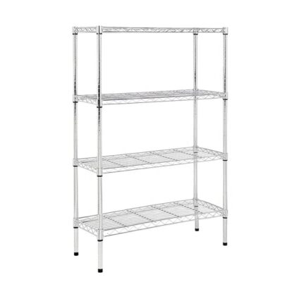 Wire Shelves | Standing Shelf Unit | Chrome | 137.1×91.4×35.5cm