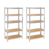Garage Shelves | Double Unit | Silver | 180x90x30cm